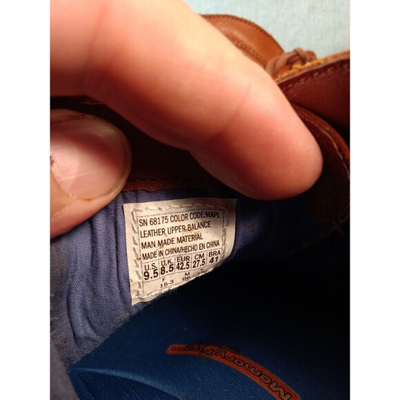 Mark Nason Tan Leather Maple Lace Zipper Boots Mens Size 9.5 - Picture 5 of 5